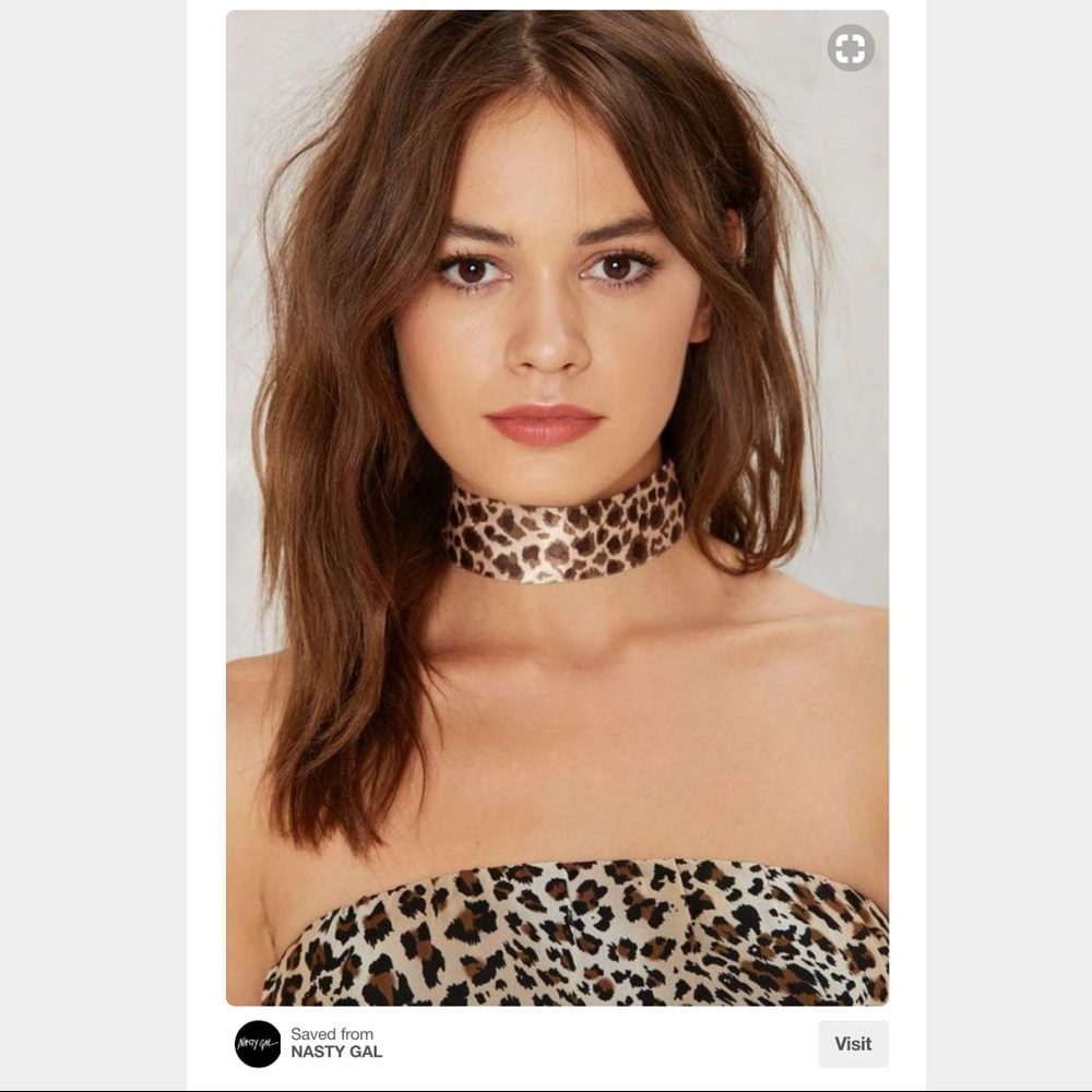 cheetah print choker